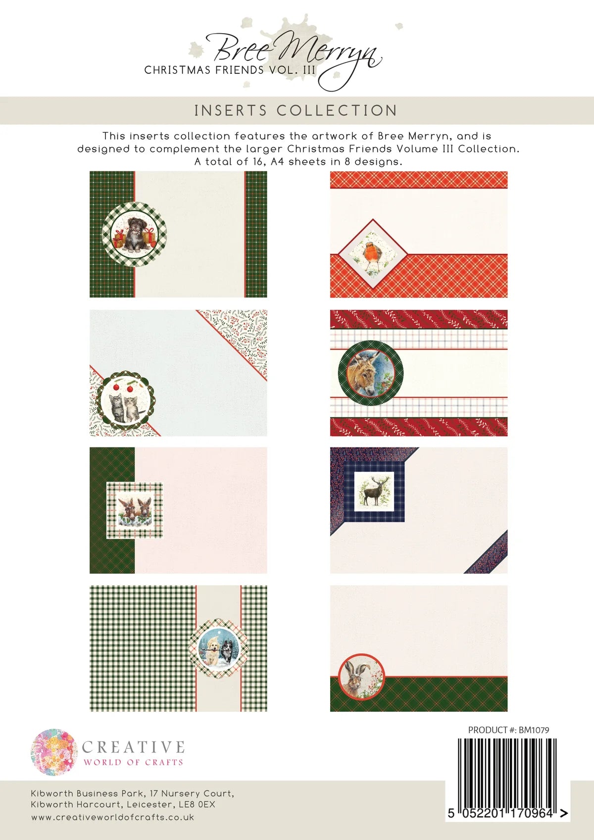 Bee Merry Christmas Friends Vol. III inserts collection packaging with various designs.