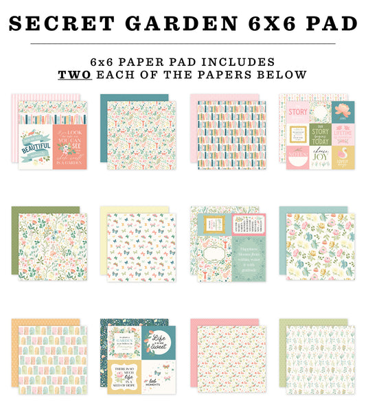 Secret Garden 6x6 Paper Pad