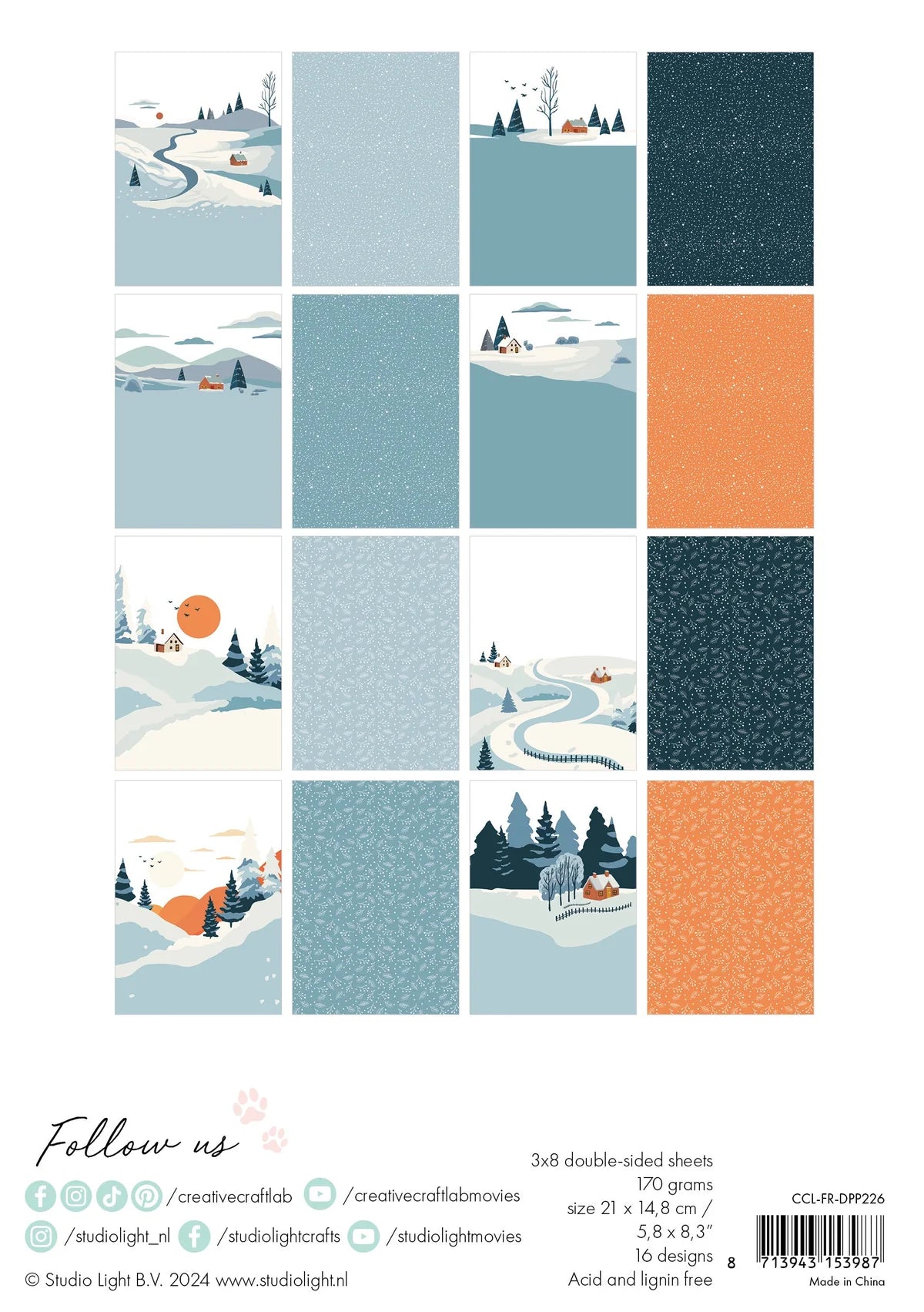 CCL Design Paper Pad Winter Landscape - A5 - 5.8X8.3