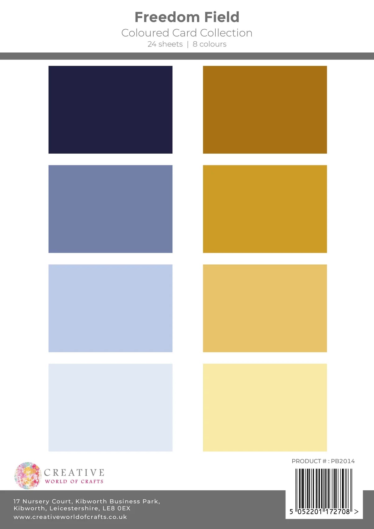 The Paper Boutique Freedom Field Colour Card Collection-A4