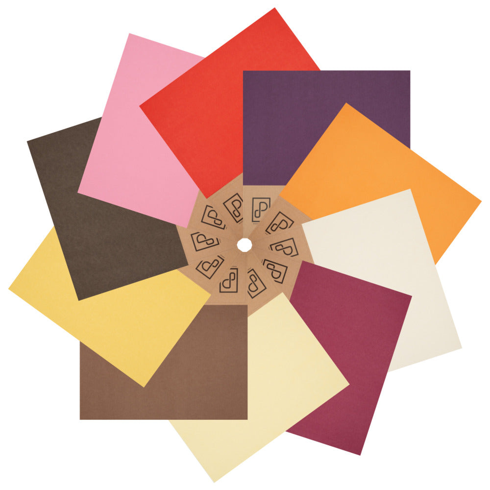 12X12 全光谱“画布”系列纹理卡纸多包装,暖色调(10 张)