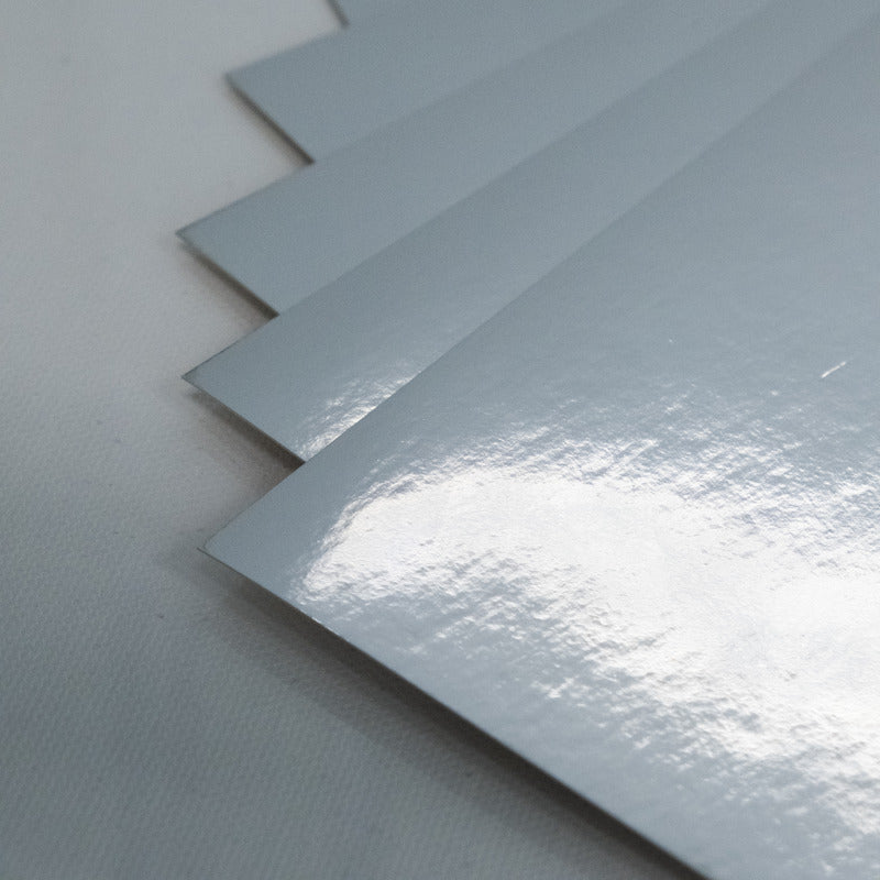8.5X11 Whole Spectrum Foil Cardstock, Chrome (5 Sheets)