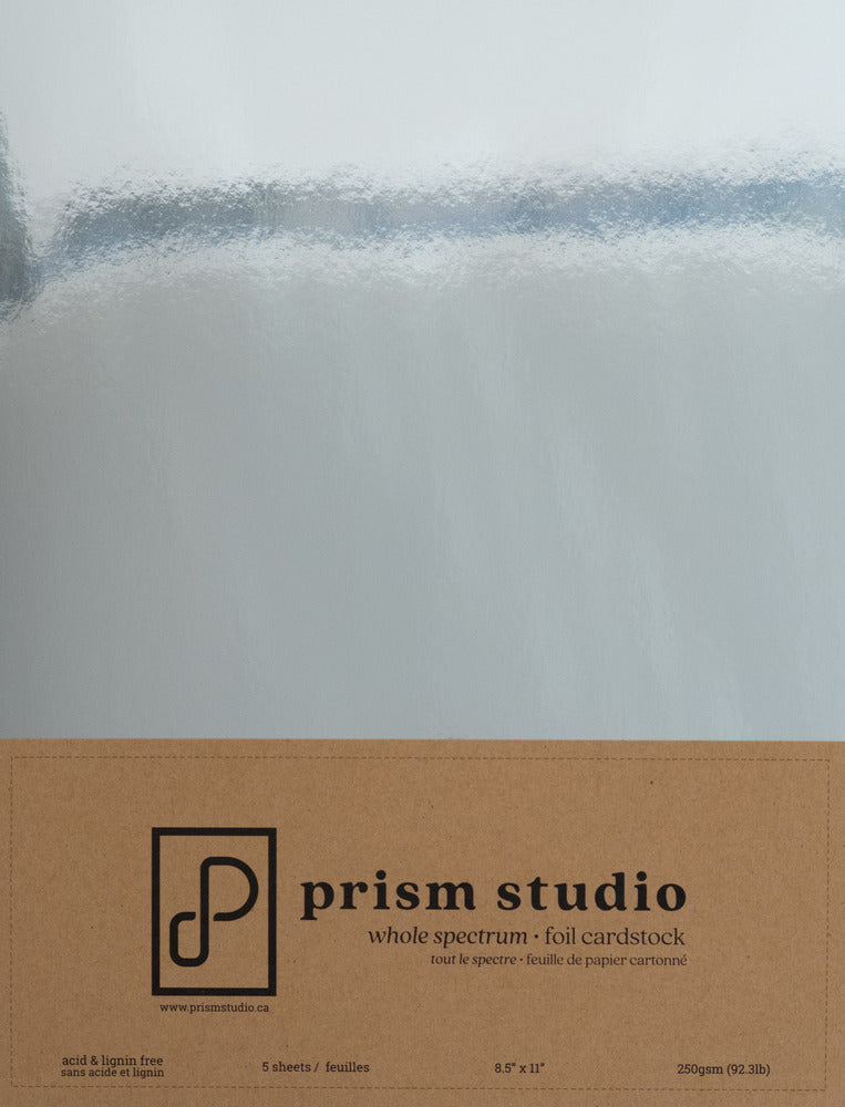 8.5X11 Whole Spectrum Foil Cardstock, Chrome (5 Sheets)