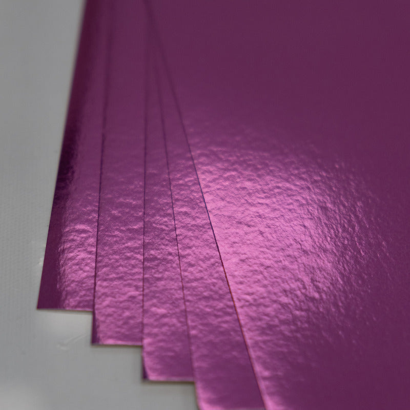 8.5X11 Whole Spectrum Foil Cardstock, Rubellite (5 Sheets)