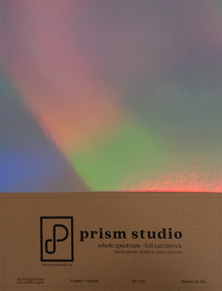 8.5X11 Whole Spectrum Foil Cardstock, Holographic (5 Sheets)