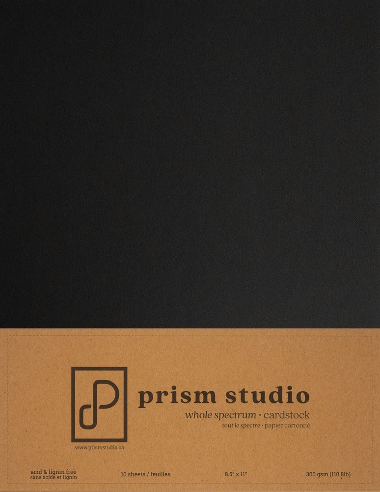 8.5X11 Whole Spectrum Smooth Cardstock, 110lb - Simply Black (10 Sheets)
