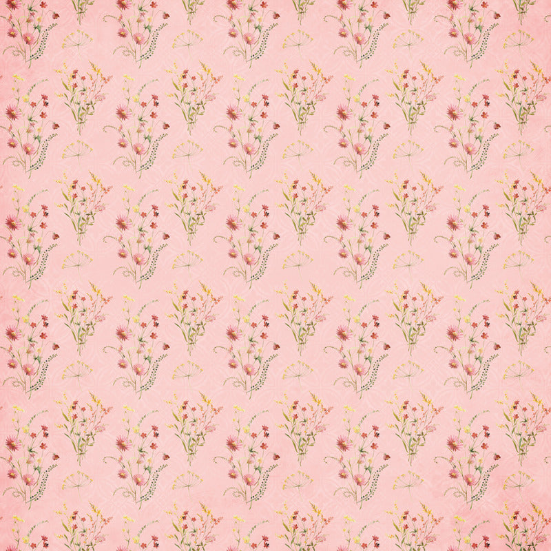 12X12 Patterned Paper, Simple Vintage Meadow Flowers - Seeds Of Kindness (1 sheet)