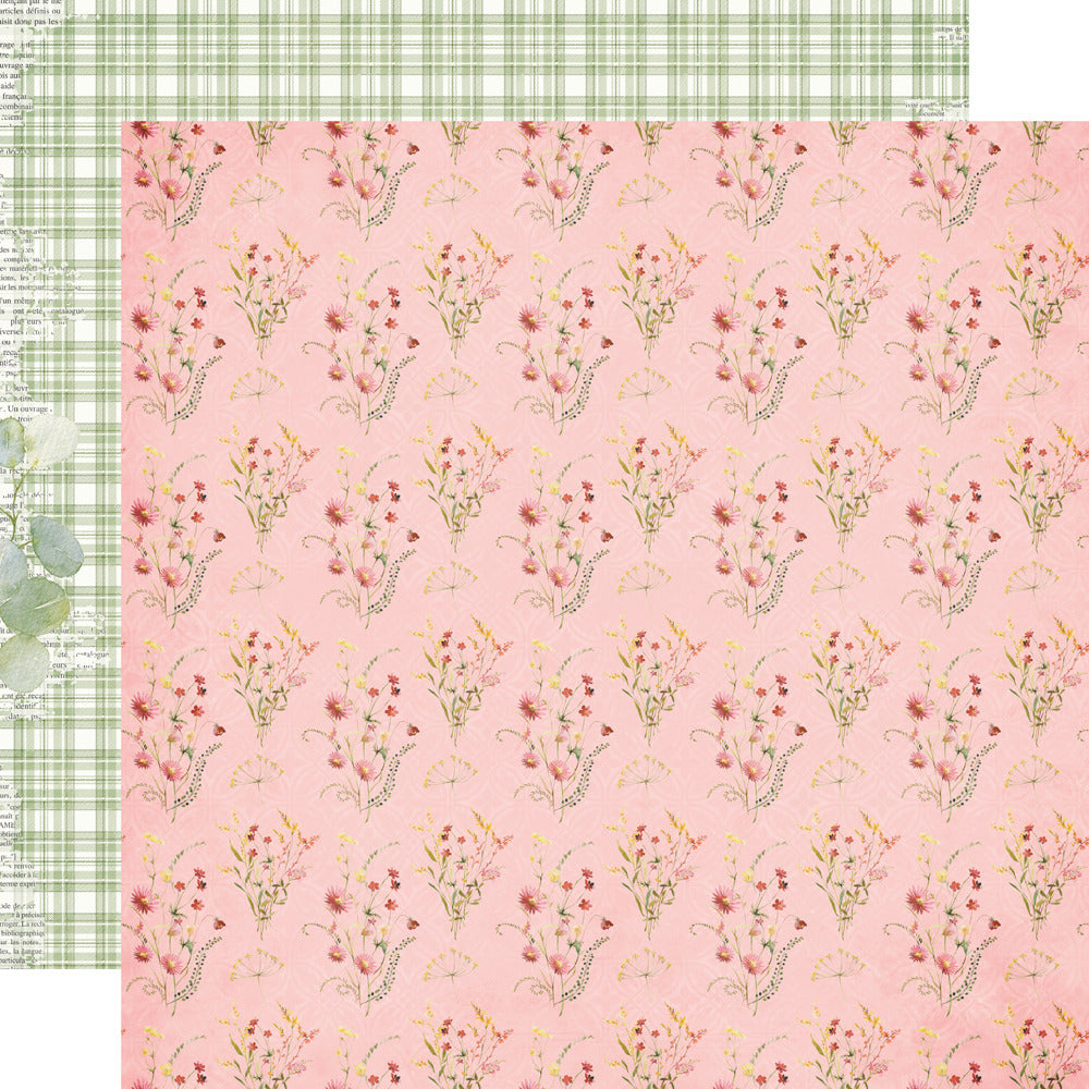 12X12 Patterned Paper, Simple Vintage Meadow Flowers - Seeds Of Kindness (1 sheet)