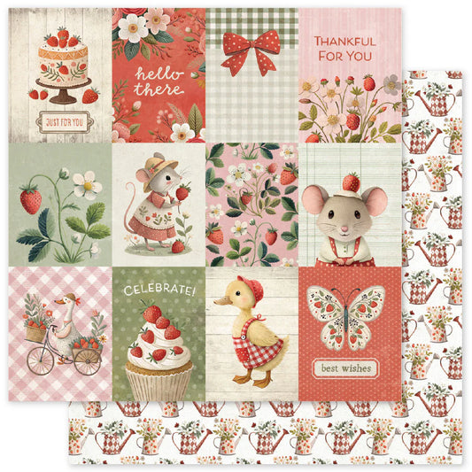 Strawberry Friends 12x12 Paper Pad