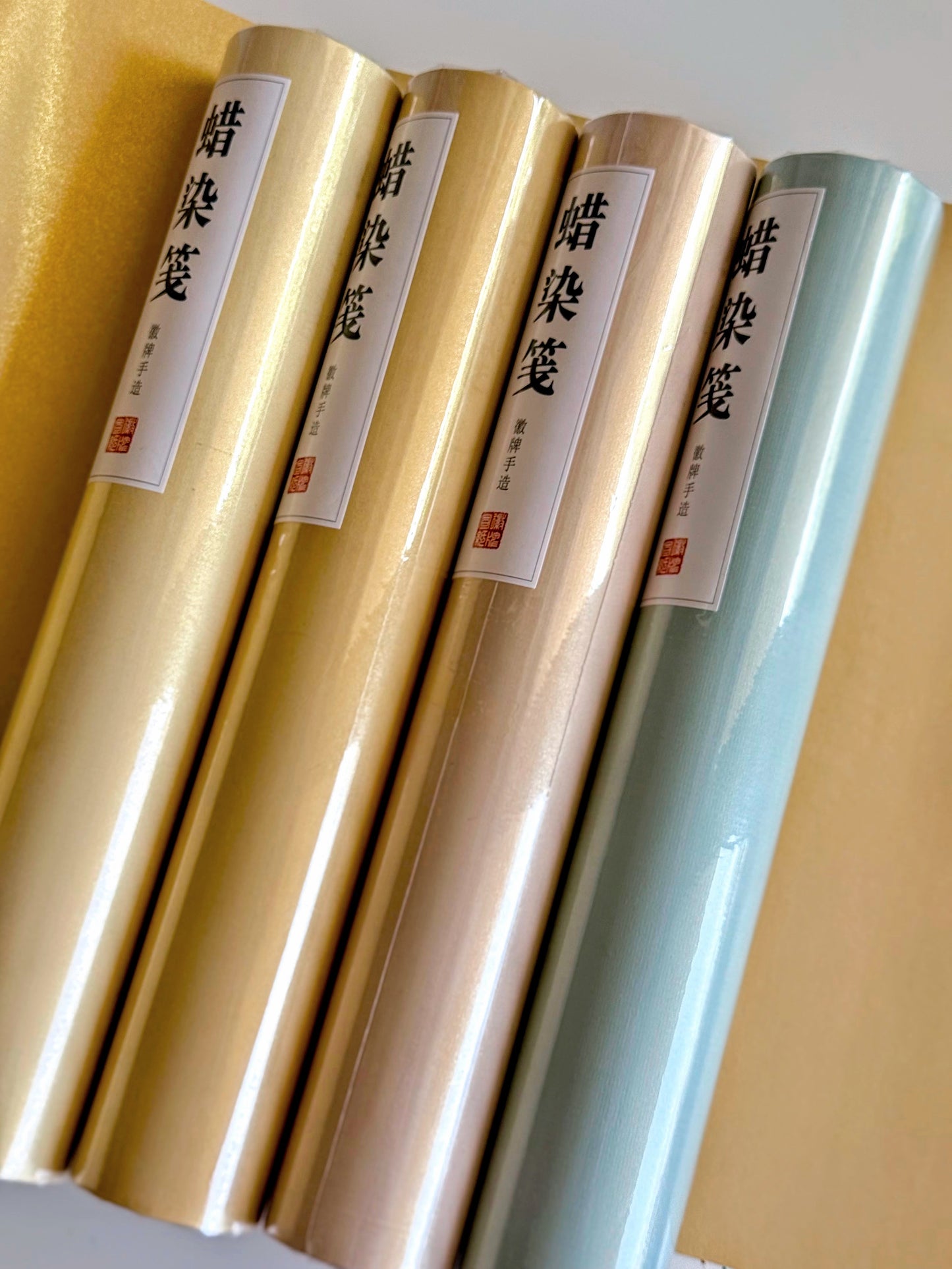 Wax-Dyed Calligraphy Xuan Paper Roll (13.4 × 78 in)