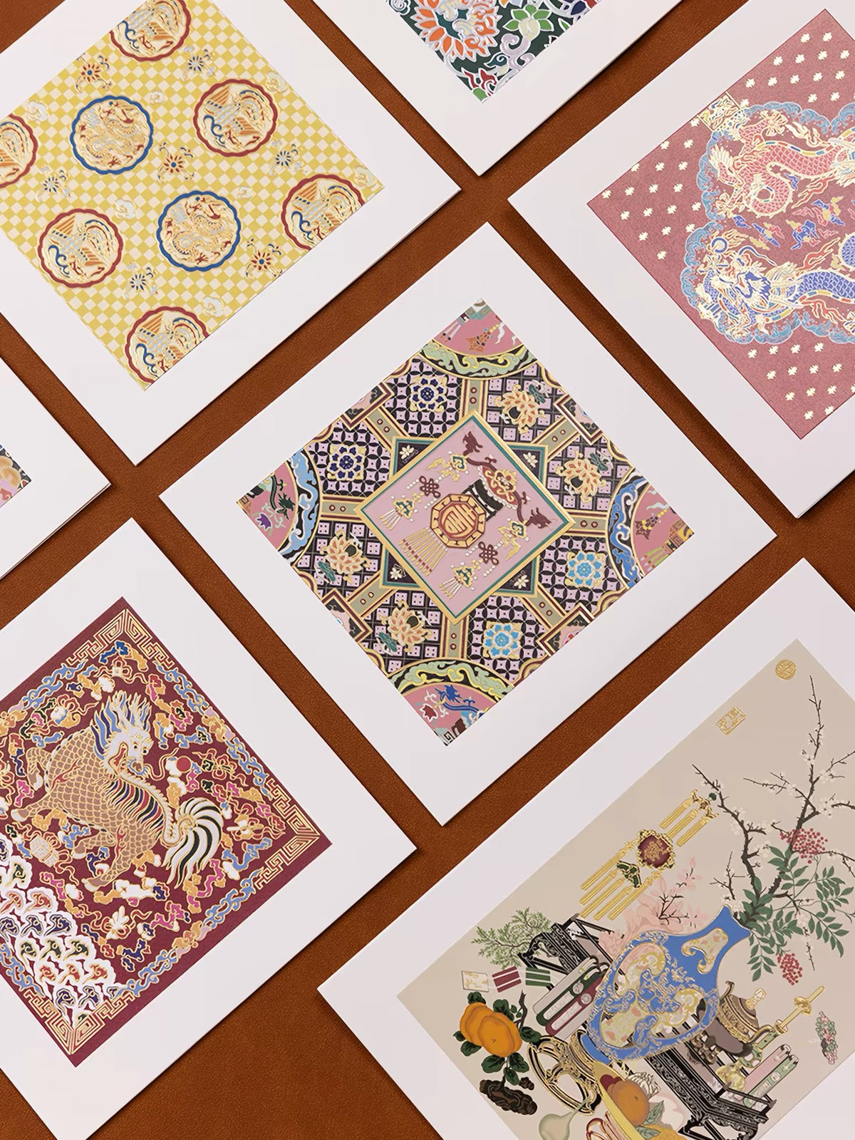 Yunjin Imperial Textile Art Collection Greeting Cards