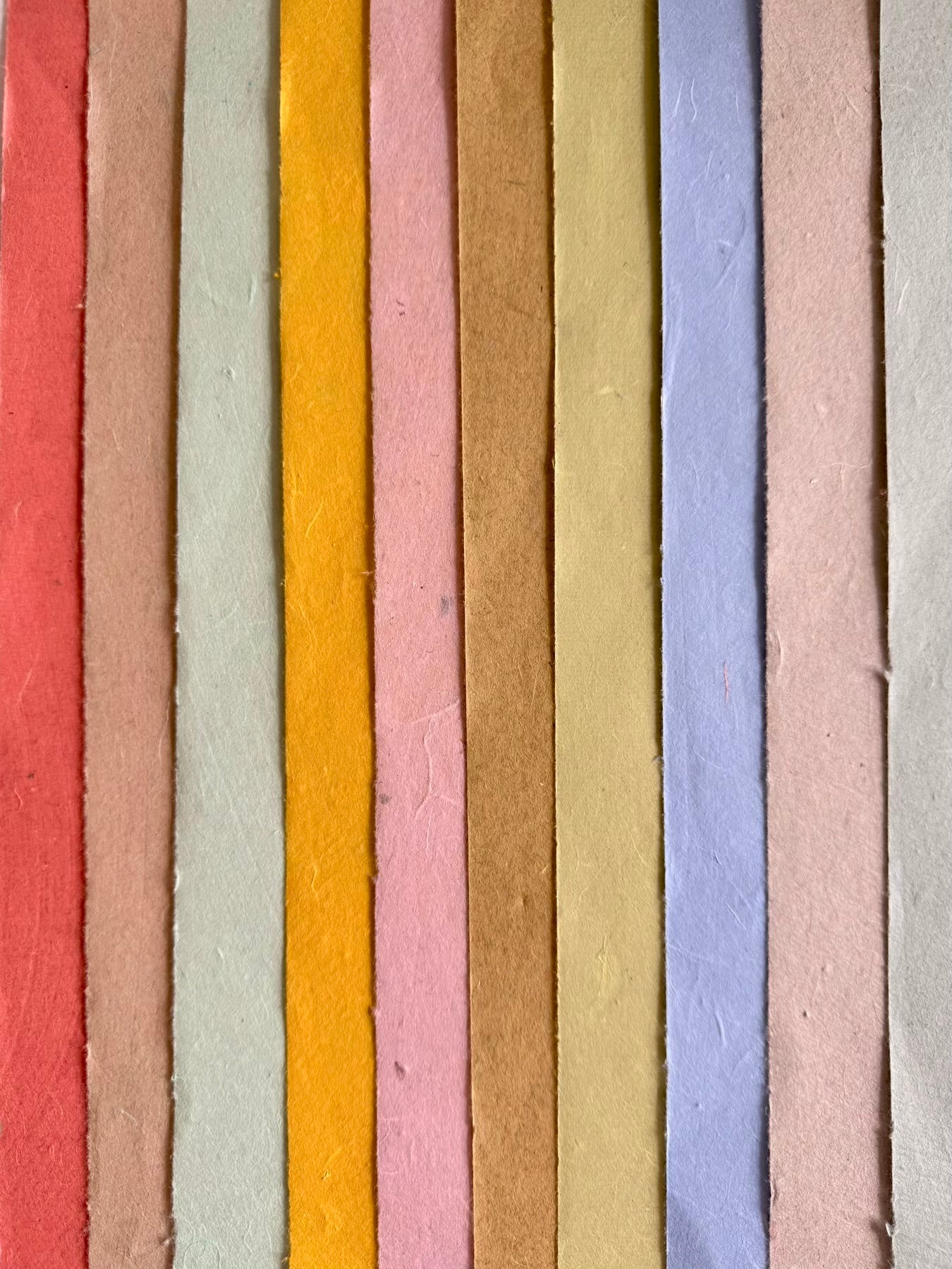 Premium Handmade Coloured Xuan Paper Sampler – 10-Coloured Mulberry Paper (十色楮皮笺) – 20 Sheets