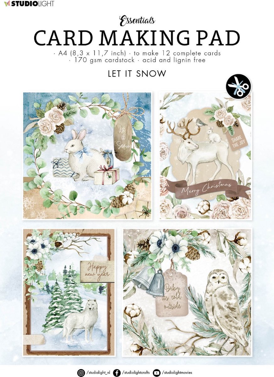 Card Making Pad - Let it Snow