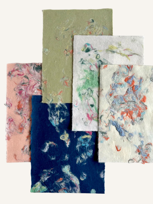 Ancient Artwork Inspired Handmade Paper (5 sheets)