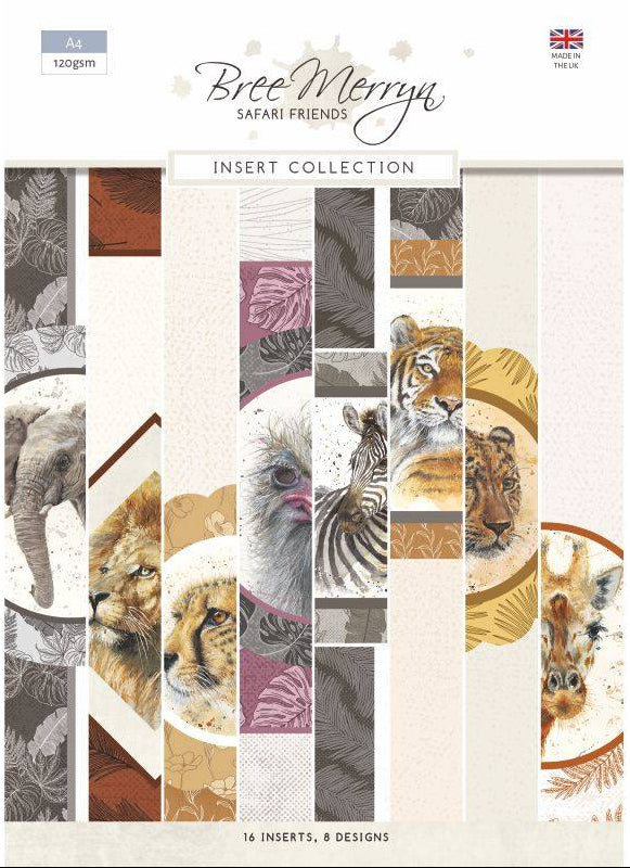 Bree Merryn Safari Friends insert collection packaging with safari wild animal illustrations.