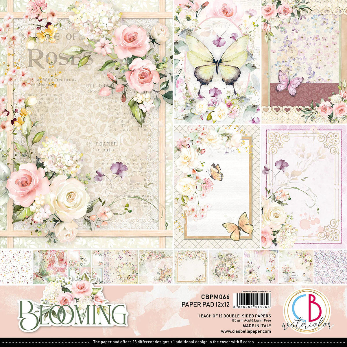Blooming Patterns Pad 12x12 - 12 Papers