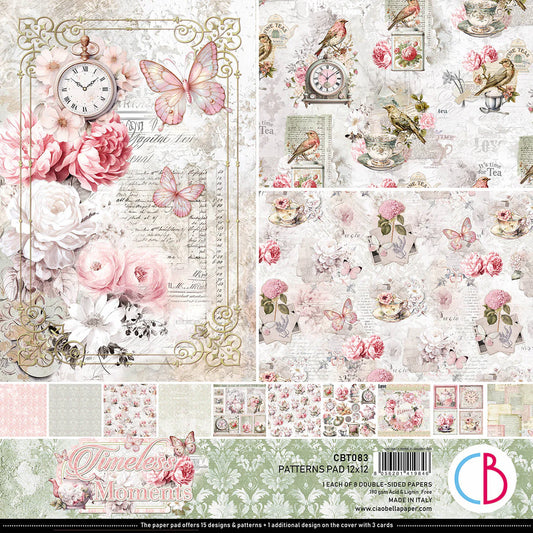 Timeless Moments Patterns Pad 12x12 - 8 Papers