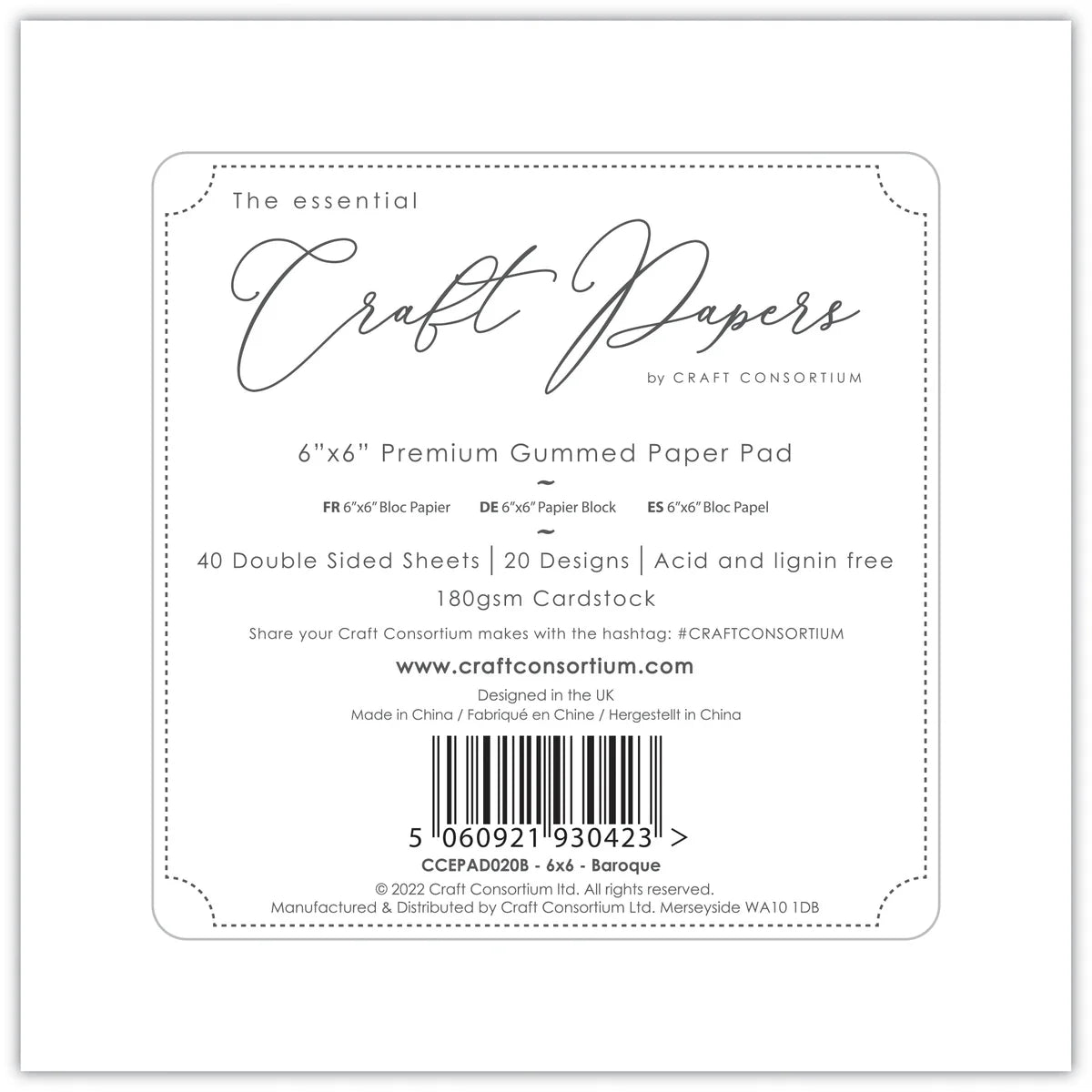 Baroque 6x6 Premium Paper Pad