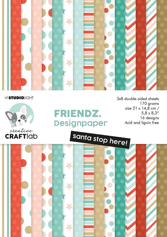 CCL Paper Pad Santa Stop Here - A5 - 5.8X8.3