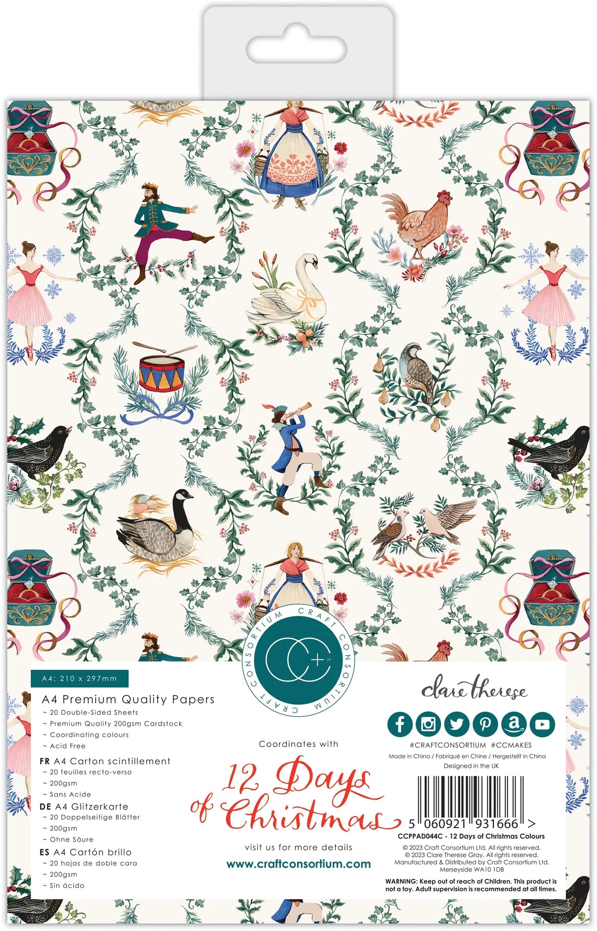 Craft Consortium 12 Days Of Christmas - A4