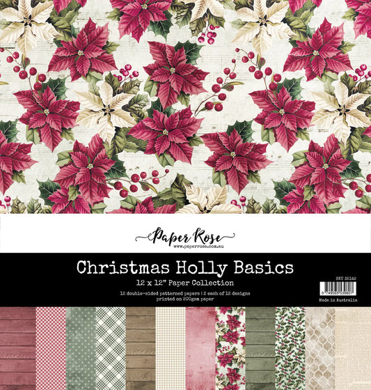 Christmas Holly Basics 12x12 Paper Pad