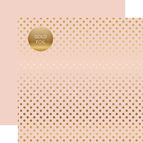 Gold Foil Dot - Blossom 12x12 Patterned Paper (1 sheet)