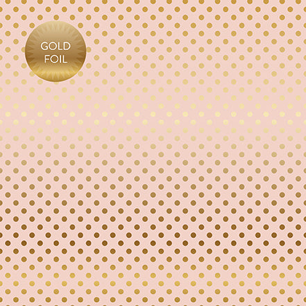 Gold Foil Dot - Blossom 12x12 Patterned Paper (1 sheet)