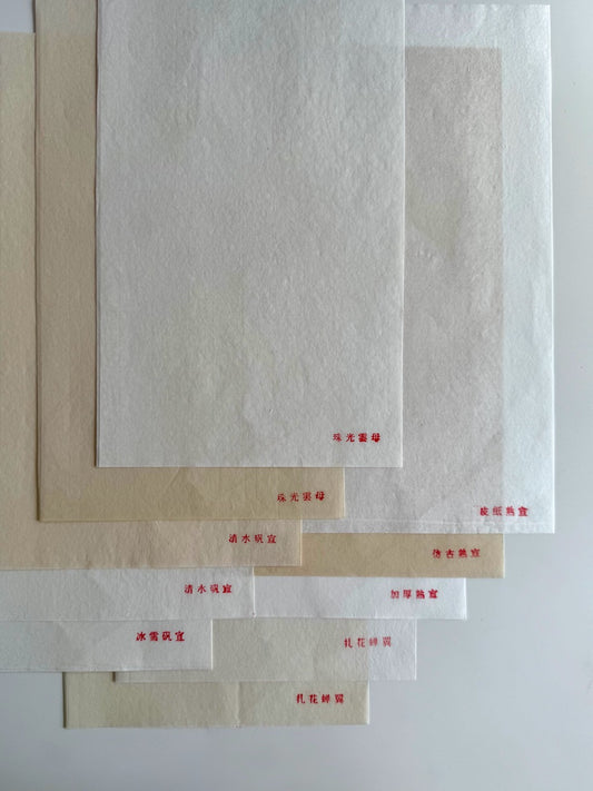 Gongbi Painting Xuan Paper Sample Set 工笔纸样