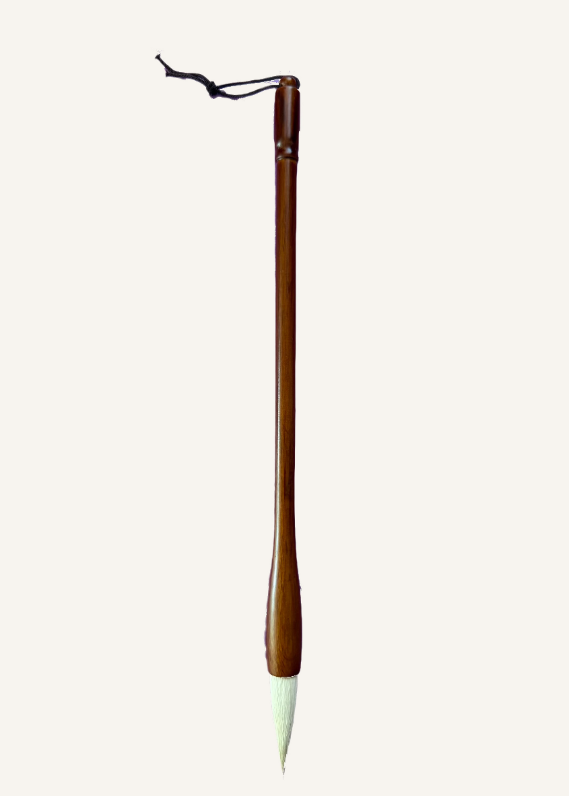 Traditional Chinese calligraphy brush with brown handle 