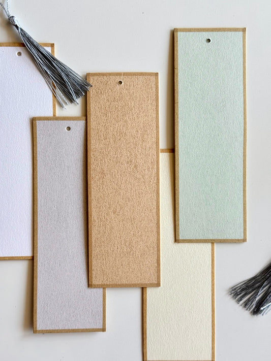 Mulberry Fiber Bookmarks – Soft Pastel (5-Pack)