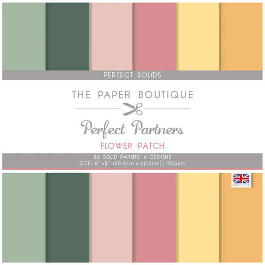 The Paper Boutique Perfect Partners - Flower Patch 8x8  Solid Papers