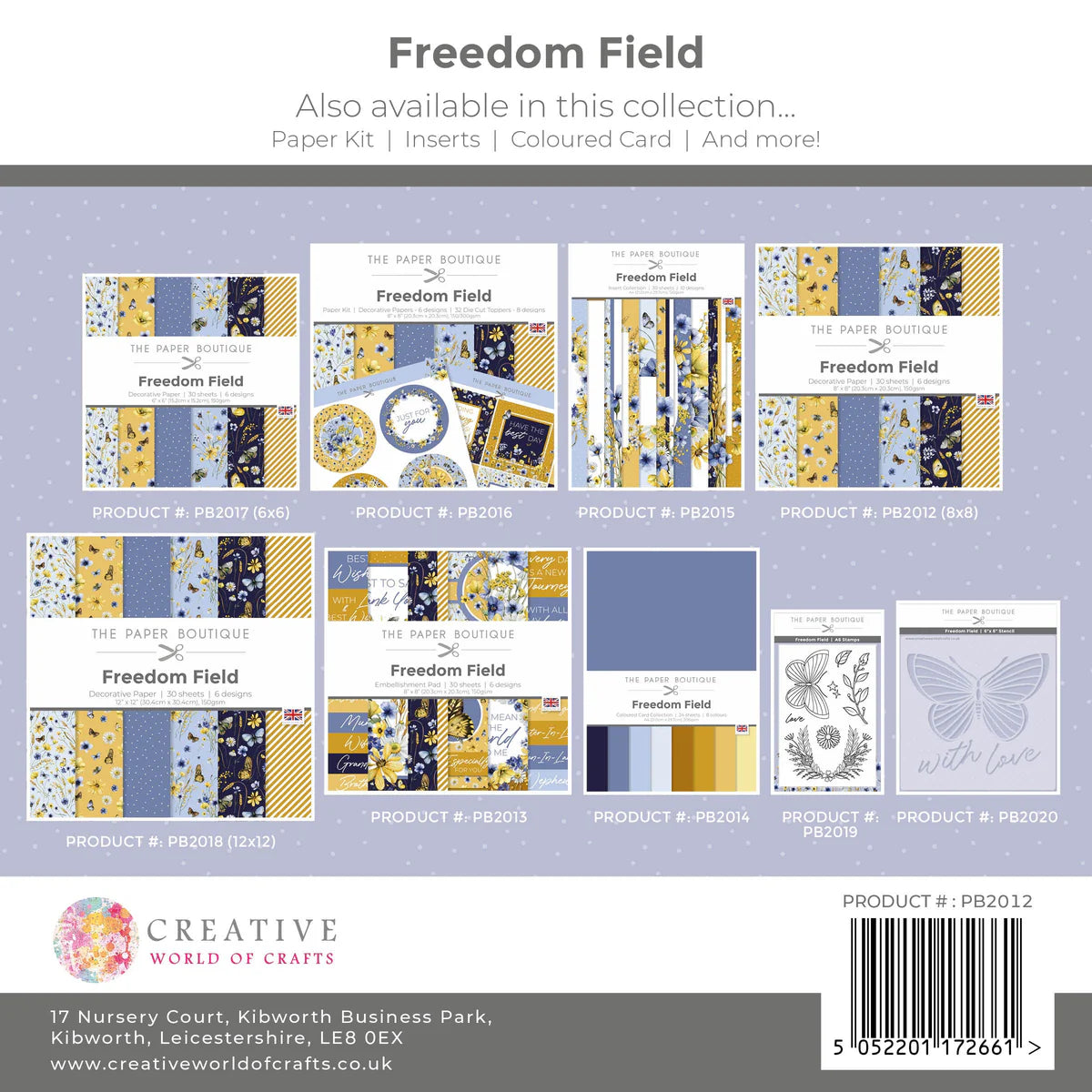 The Paper Boutique Freedom Field 8x8 Paper Pad