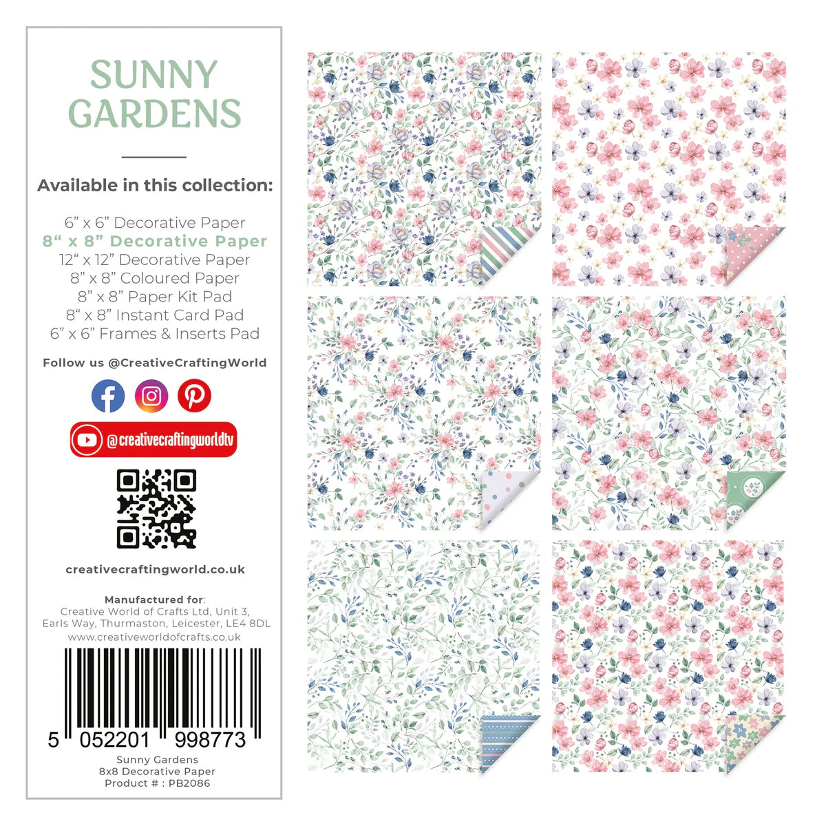 The Paper Boutique - Sunny Gardens 8x8 纸垫
