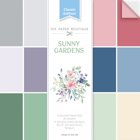 The Paper Boutique Sunny Gardens 8x8 Solid Papers