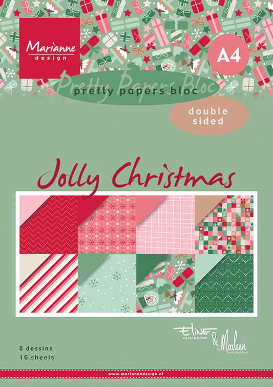 Marianne Design A4 Paper Pad - Jolly Christmas