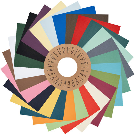 12X12 Whole Spectrum "Canvas" Series Textured Cardstock Multi-Pack, Full Collection (25 Sheets)