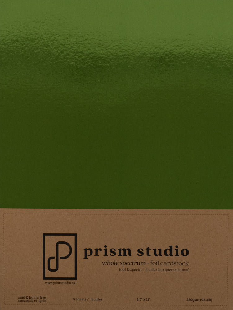 8.5X11 Whole Spectrum Foil Cardstock, Emerald (5 Sheets)
