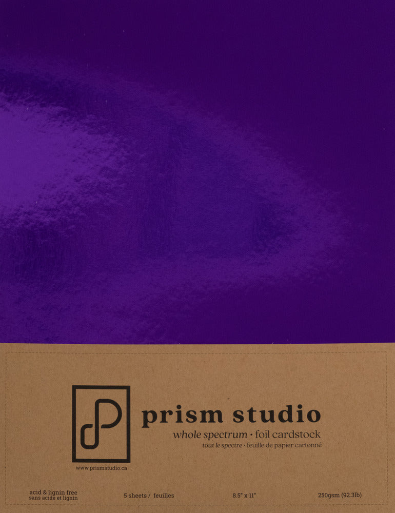 8.5X11 Whole Spectrum Foil Cardstock, Amethyst (5 Sheets)