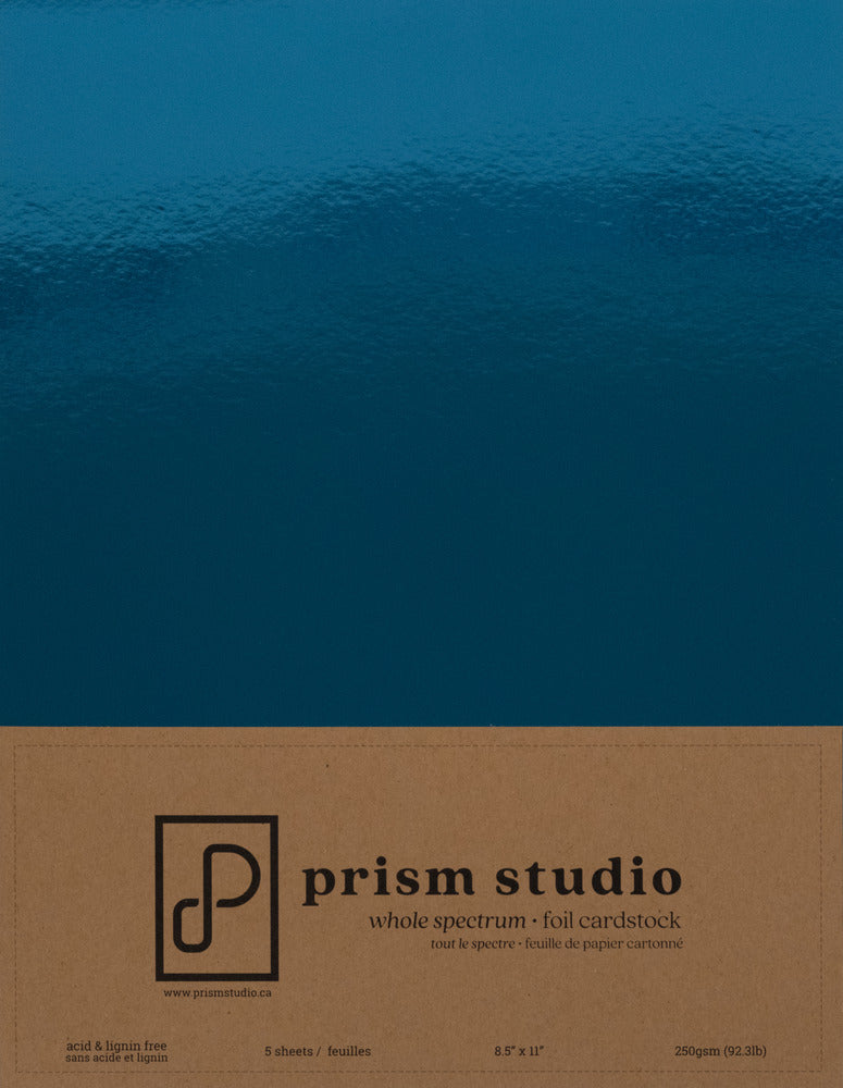 8.5X11 Whole Spectrum Foil Cardstock, Aquamarine (5 Sheets)