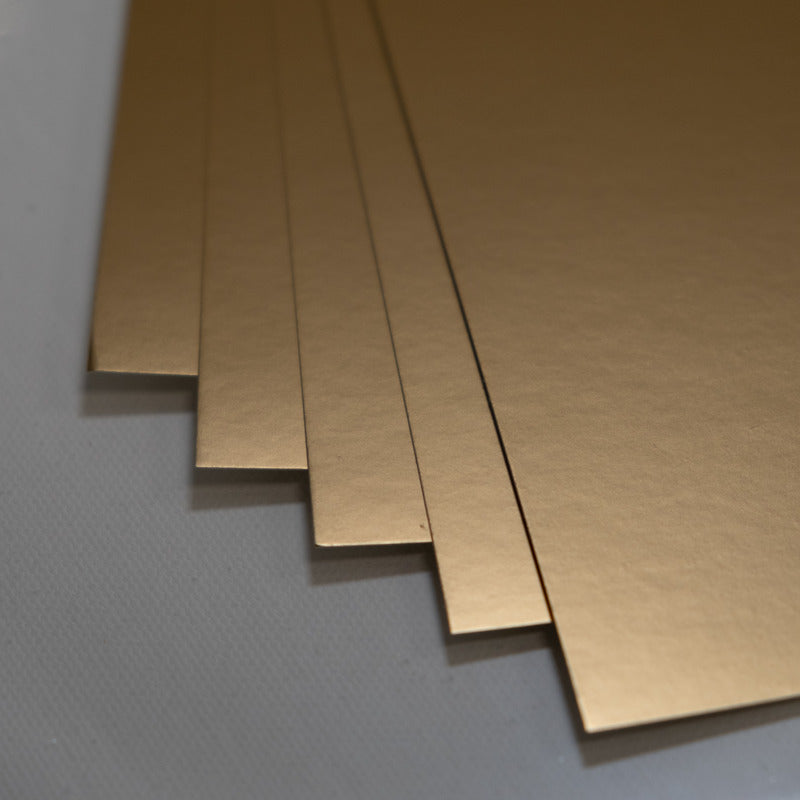 8.5X11 Whole Spectrum Foil Cardstock, Brushed Gold (5 Sheets)