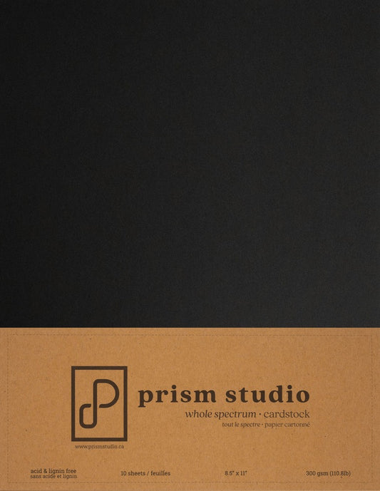 8.5X11 Whole Spectrum Smooth Cardstock, 110lb - Simply Black (10 Sheets)