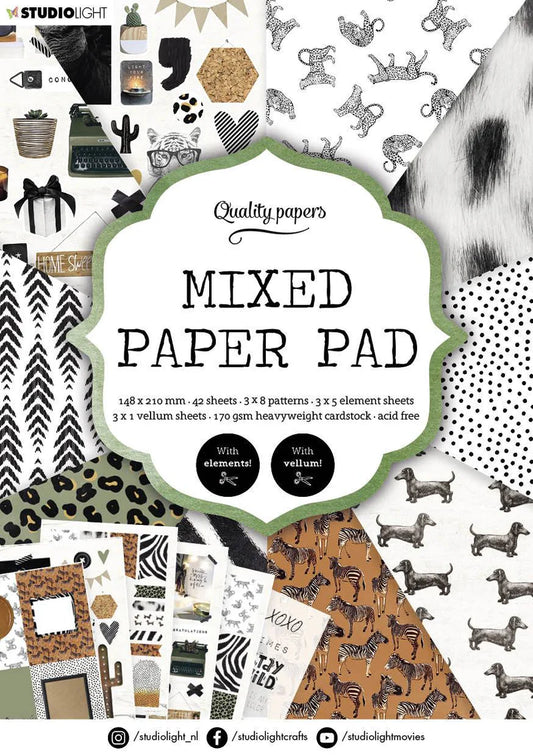 Studio Light Mixed Paper Pad- Stay Wild - 148x210mm