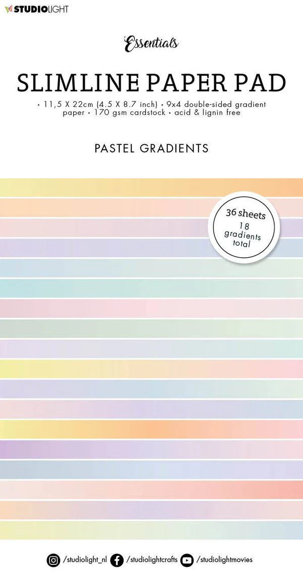 Studio Light Double Sided Gradient Pastel Slimline Essentials 115x220x5mm