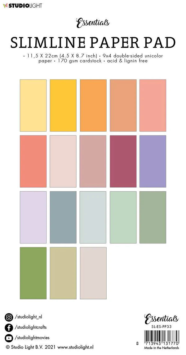 Studio Light Double Sided Floral Colours Slimline Essentials 115x220x5mm