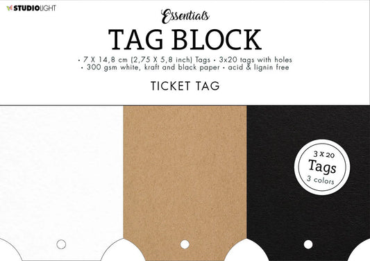 Tag Block - 3x20 tags with holes