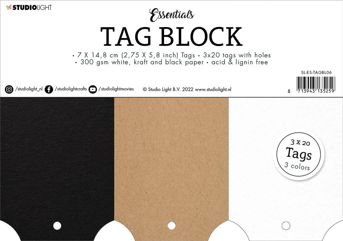 Tag Block - 3x20 tags with holes