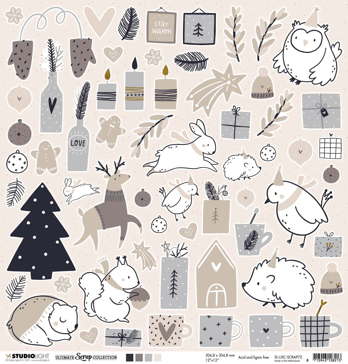 Studio light - Christmas Collection nr.72 (1 sheet)