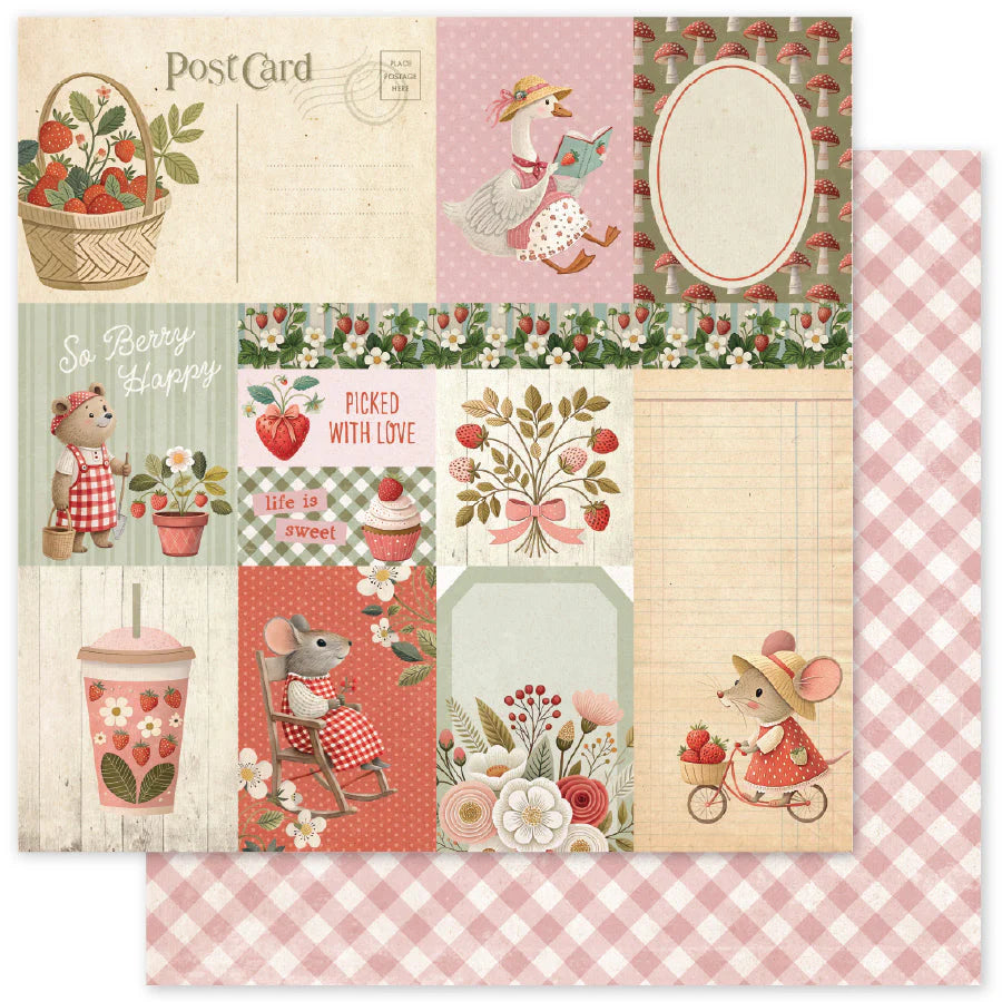 Strawberry Friends 12x12 Paper Pad