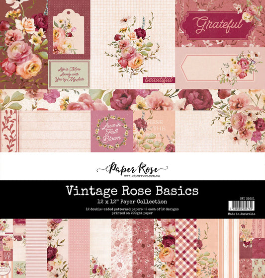 Vintage Rose Basics 12 x 12 Collection